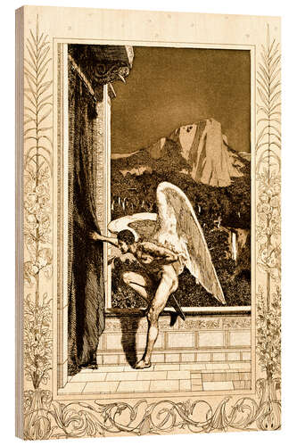 Cuadro de madera Cupido que viene, hoja 12 de "Cupido y psique"