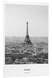 Foam board print Eiffel tower in Paris