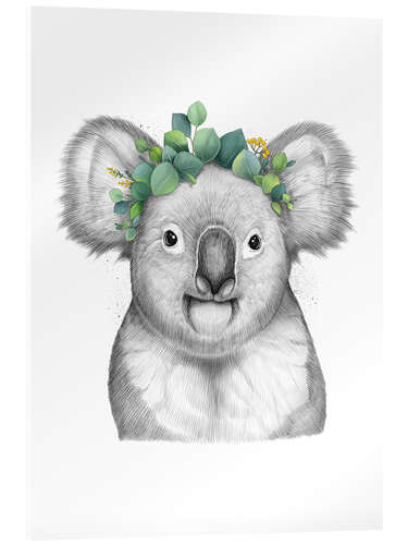 Acrylic print Koala with eucalyptus