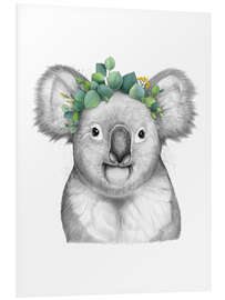 Foam board print Koala with eucalyptus