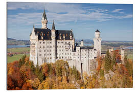 Alubild Neuschwanstein im Herbst I