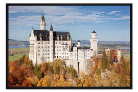 Gerahmter Kunstdruck Neuschwanstein im Herbst I