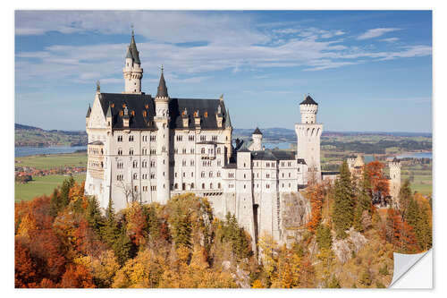 Sticker mural Neuschwanstein en automne I