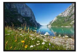 Gerahmter Kunstdruck Frühling in Norwegen