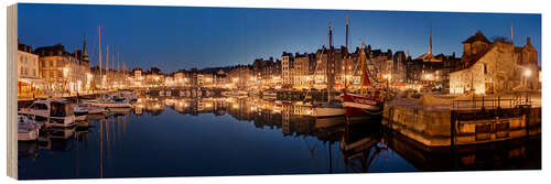 Hout print Old town and harbor of Honfleur, Normandy