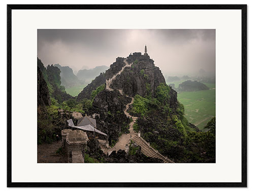 Impresión de arte enmarcada Vista del pico Hang Mua, Vietnam