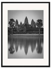 Gerahmter Kunstdruck Tempel von Angkor Wat in Kambodscha