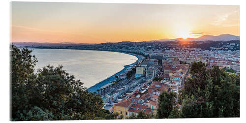 Acrylglasbild Nizza an der Côte d'Azur