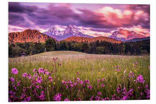 PVC-tavla Sunrise at Watzmann