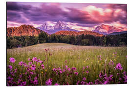 Magnettafel Sonnenaufgang am Watzmann