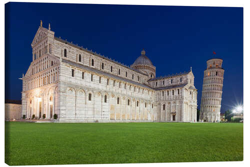 Quadro em tela Catedral e torre inclinada de Pisa