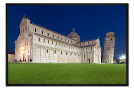 Gerahmter Kunstdruck Dom und Schiefer Turm von Pisa