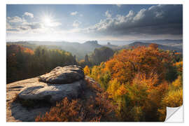 Selvklæbende plakat Saxon Switzerland in autumn