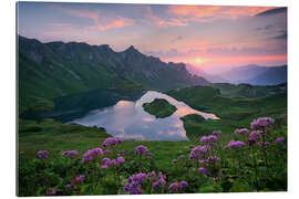 Gallery print Alpine lake in the sunset, Bavaria