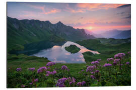 Magnettafel Alpensee im Sonnenuntergang,Bayern