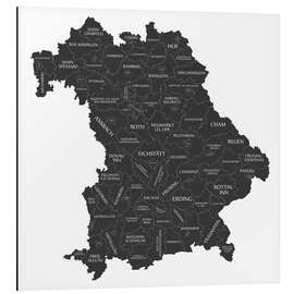 Magnettafel Landkreise von Bayern