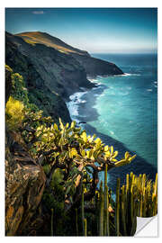 Selvklebende plakat Atlantic coast of the Azores, Portugal