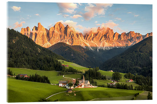 Akryylilasitaulu Sankt Magdalena Funes, South Tyrol