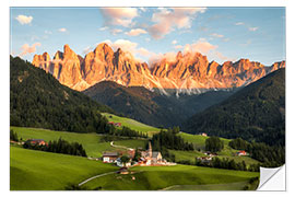 Muursticker Sankt Magdalena Funes, South Tyrol
