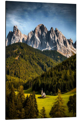 Alubild Sankt Magdalena, Südtirol, Dolomiten