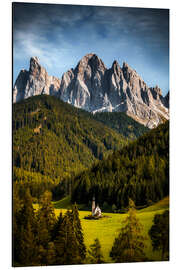 Cuadro de aluminio Santa Magdalena, Tirol del Sur, Dolomitas