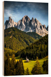 Holzbild Sankt Magdalena, Südtirol, Dolomiten