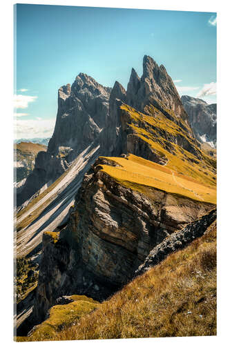 Acrylglas print Seceda South Tyrol