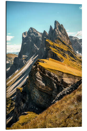 Aluminiumsbilde Seceda South Tyrol