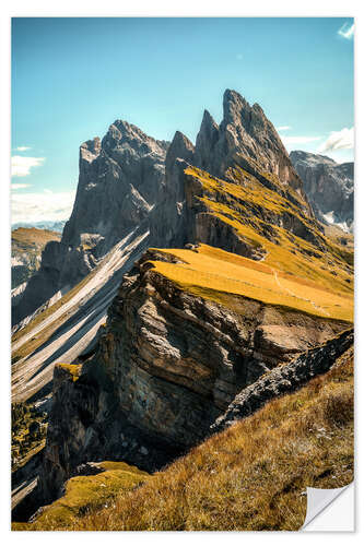Selvklæbende plakat Seceda South Tyrol