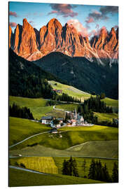 Aluminium print Dolomites South Tyrol