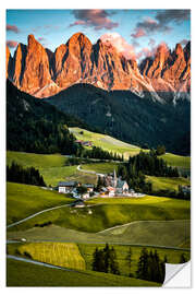 Sticker mural Dolomites dans le Tyrol du Sud