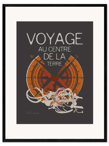 Framed art print Jules Verne's Journey to the Center of the Earth