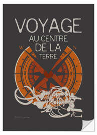 Wall sticker Jules Verne's Journey to the Center of the Earth