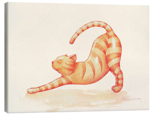 Canvastavla Yoga Cat