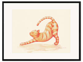 Framed art print Yoga Cat