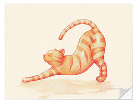 Wandsticker Yoga Katze