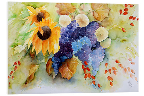 Foam board print Autumn flowers