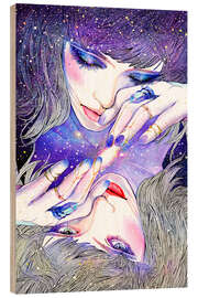 Wood print Andromeda galaxy