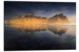 Stampa su alluminio Islanda - Il Vestrahorn all'alba