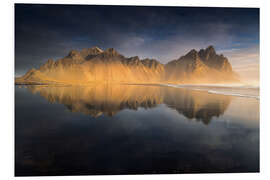 Foam board print Iceland - The Vestrahorn at sunrise