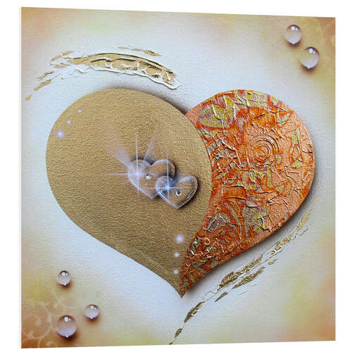 PVC print Gold Heart