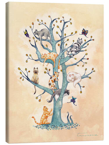 Canvas print The Tree of Cat Life