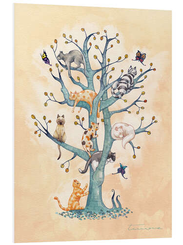 Foam board print The Tree of Cat Life