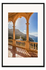 Gerahmter Kunstdruck Blick auf die Küste Mallorcas