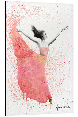 Aluminium print Rose Petal Dance