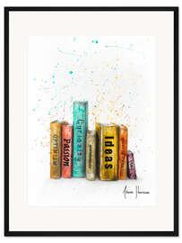 Gerahmter Kunstdruck Bücher des Geistes