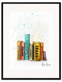 Kunsttryk i ramme Books of The Mind