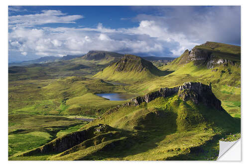 Naklejka na ścianę Highlands on the Isle of Skye in summer, Scotland