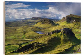 Tableau en bois Highlands sur l&#039;île de Skye en été, Écosse