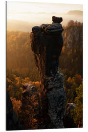 Magnettafel Wehlnadel mit Nebel im Herbst